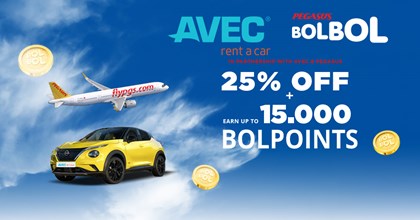 Earn 15,000 BolPoints and Get 25 % Off with the Pegasus BolBol & AVEC Partnership!